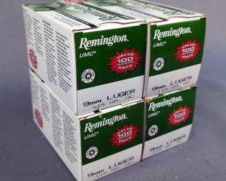 Remington UMC 9mm Luger Ammo, 115 gr, Approx 400 Rds, Local Pickup Only
