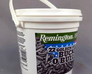 Remington 22 Golden Bullet Bucket O' Bullets .22 LR Ammo, 36 gr, Rimfire Hollow Point, Approx 1400 Rds, Local Pickup Only 