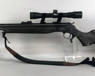 BPI-Connecticut Valley Arms Wolf Magnum .50 Cal Black Powder Rifle SN# 61-13-126071-05, 24" Bbl, Synthetic Stock, Tasco Silver Antler 4x Scope, Padded Nylon Sling