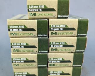 IMI Systems 5.56 Ammo, 55 Grain, Full Metal Jacket, Approx 270 Rds, Local Pickup Only