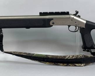 New England Firearms Handi Rifle SB2 .223 Rem Top Break Rifle SN# NK 374826, Buttstock Cartridge Carrier, Padded Camo Sling, Rail, 