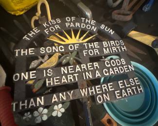 Whitehall Products "The Kiss of The Sun" Garden Verse Sign