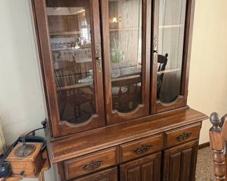 Vintage Oak China Cabinet / Hutch