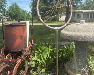 Upcycled Metal Dragonfly Garden Sprinkler Stake