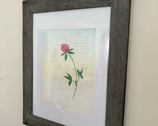 Framed Print of the Vermont State Flower - Red Clover