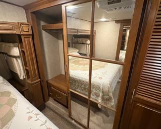 RV Wardrobe with Mirrored Sliding Doors