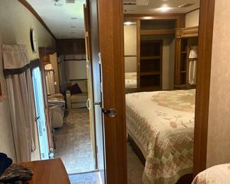 Fifth Wheel RV Bedroom with Quilt