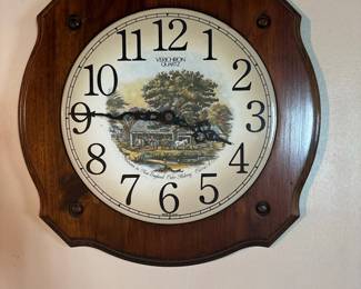 Verichron Quartz Wall Clock "Autumn in New England Cider Making"