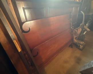 Antique Mahogany Sleigh Bed Frame