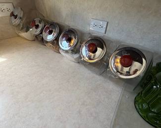 Glass Canister Set with Metal Lids