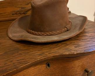 Men's Suede Cowboy Hat with Braided Band