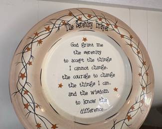 Decorative Plate with Serenity Prayer