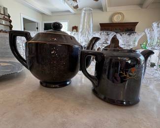 Vintage Japanese Moriage Teapot and Creamer Set