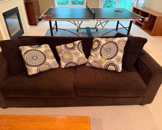 Dark brown, comfy couch $100