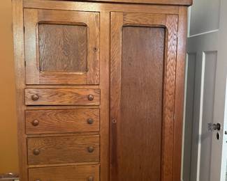 Antique Oak Chiffarobe