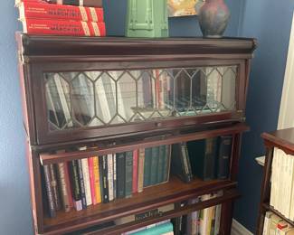 Lawyers bookcase with leaded glass