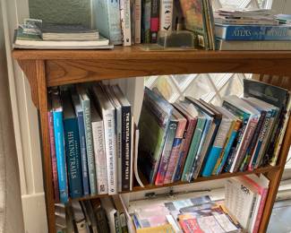 Oak Bookshelf full of books