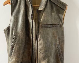 Leather Vest Banana Republic