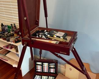 Folding Art Case / Easel with Paints