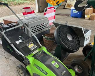 Battery Powered Mower, but no battery, Fan, Floats