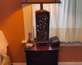 Pair of Night Stand and Lamp