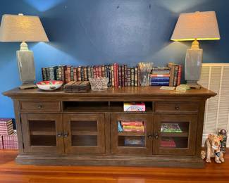 Large Bassett Sideboard with Glass Doors