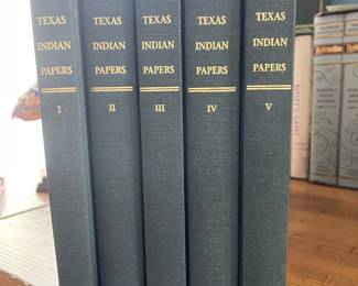 5 Volume Set of Texas Indian Papers Books 