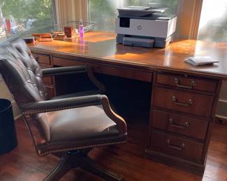 Large Kimball Desk (one of two), Office Chair