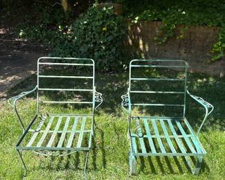 Vintage Wrought Iron Chairs 