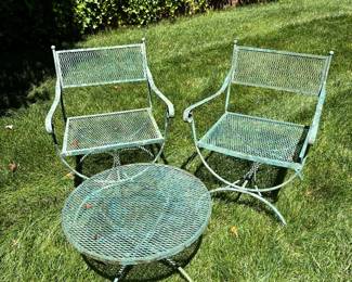Heavy Gage Wrought Iron OutDoor Furniture With Cushions 