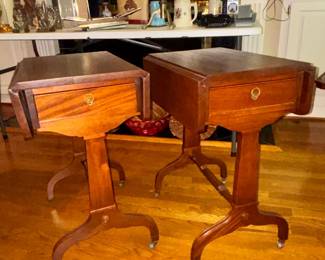Matching Pair of 1 Drawer Work table 1820-1860 pristine 