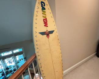 Late 70’s-early 80’s Hand Molded Surf Board Signed by Sculptor 