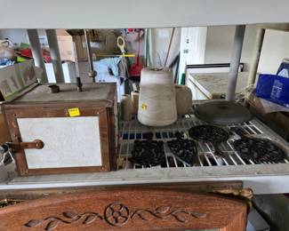 Antique insulator, trivets and more