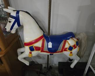 Antique wood carousel horse