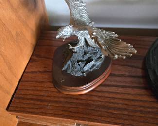 Pewter eagle sculpture "Triumphant Glory" 