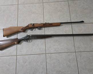 Marlin Arms bolt action 303 and J Steven Arms "King Nitro" double  barrel shotgun