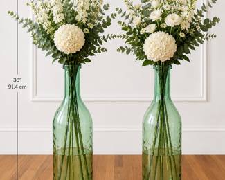 Oversized heavy floral vases 36”