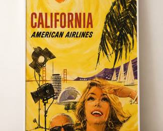 American Airlines California vintage artwork