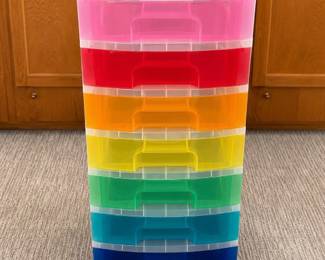 Rainbow rolling storage cart