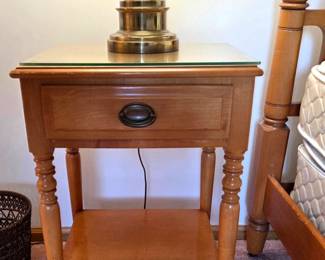 (1) Maple wood Bed side nightstand by Statton