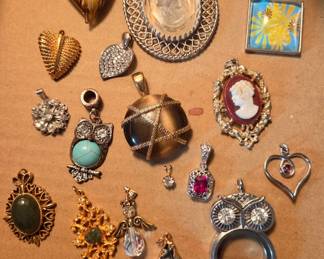 Some of the Misc Costume jewelry Pendants 