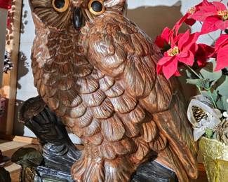 Huge Ceramic Owl 20" tall