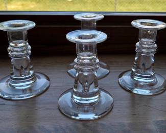 Fine Vintage Steuben glass Candlesticks sets