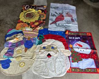 Collection of outdoor decorative Flags for all holidays & seasons!