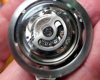 Rare vintage Fine Swiss Gubelin Golfers Pocket watch automatic with open back
