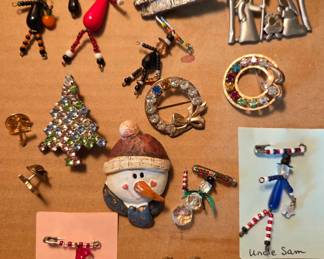 Some of the Misc Costume jewelry pins