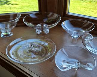 Fine Vintage Steuben Glass Bowls of various sizes