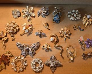Some of the Misc Costume jewelry, Brooches & pins