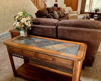 Nice inlaid stone Sofa table