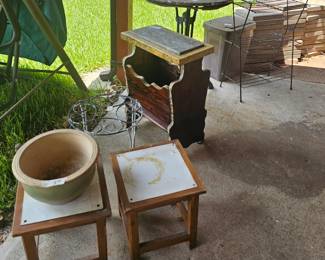 lots of benches, stools and misc. small furniture